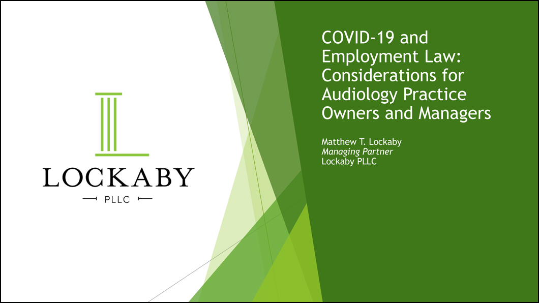 COVID-19 and Employment Law: Considerations for Practice Owners and Managers