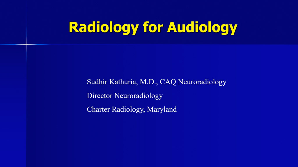 Radiology for Audiology